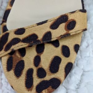 Leopard/ cheetah heeled sandals Brand new!